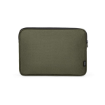 Stevige waterdichte laptoptas van gerecycled nylon 15,6'' kleur donkergroen vooraanzicht