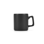 Keramische mok met matte afwerking en vierkant oor 260 ml kleur zwart tweede weergave
