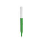Pen van gerecycled plastic met ultralicht ontwerp en blauwe inkt kleur groen vooraanzicht