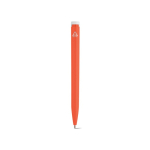 Pen van gerecycled plastic met ultralicht ontwerp en blauwe inkt kleur oranje achter weergave