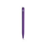 Pen van gerecycled plastic met ultralicht ontwerp en blauwe inkt kleur paars achter weergave