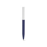 Pen van gerecycled plastic met ultralicht ontwerp en blauwe inkt kleur marineblauw vooraanzicht