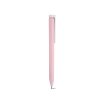 Pen van gerecycled plastic met ultralicht ontwerp en blauwe inkt kleur lichtroze tweede weergave