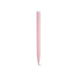 Pen van gerecycled plastic met ultralicht ontwerp en blauwe inkt kleur lichtroze achter weergave
