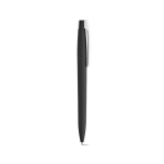 Pen van gerecycled kunststof met grote clip en blauwe inkt kleur zwart tweede weergave