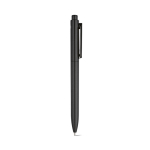 Pen van gerecycled plastic met versterkte clip en blauwe inkt kleur zwart tweede weergave