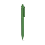 Pen van gerecycled plastic met versterkte clip en blauwe inkt kleur groen tweede weergave