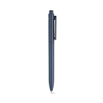 Pen van gerecycled plastic met versterkte clip en blauwe inkt kleur marineblauw tweede weergave
