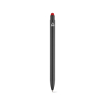 Balpen van gerecycled aluminium met touchscreenpunt, blauwe inkt kleur rood achter weergave