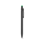 Balpen van gerecycled aluminium met touchscreenpunt, blauwe inkt kleur groen tweede weergave