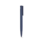 Drukpen van gerecycled aluminium, glanzend, blauwe inkt kleur marineblauw tweede weergave