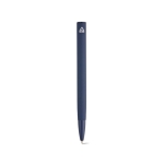 Drukpen van gerecycled aluminium, glanzend, blauwe inkt kleur marineblauw achter weergave