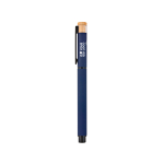 Rollerpen van gerecycled aluminium en bamboe met blauwe inkt hoofdweergave