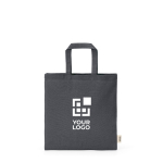 Tas van naturel gerecycled katoen met korte hengsels 140 g/m² hoofdweergave