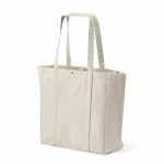 Boodschappentas van gerecycled katoen met drukknoop 360 g/m² kleur naturel tweede weergave