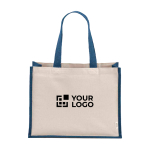 Shopper van gerecycled katoen en jute met lange hengsels 300 g/m² hoofdweergave