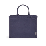 Ecologische boodschappentas met volledige ritssluiting 19 L kleur marineblauw vooraanzicht