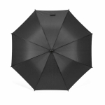 Pongee-paraplu met automatische opening en 8 panelen Ø106 kleur zwart vooraanzicht
