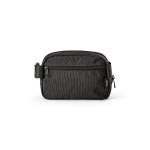 Waterbestendige heuptas van gerecycled nylon met achtervak 1,5 L kleur zwart achter weergave