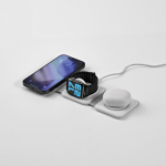 3-in-1 draadloze oplader met USB-C en magnetisch snelladen 15 W kleur wit derde weergave