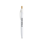 Gerecyclede aluminium pen met rubbercoating, clip en blauwe inkt