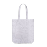 Tas van gerecycled katoen en plastic met bodemvouw 140 g/m² kleur wit