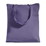 Tas van gerecycled katoen en plastic met bodemvouw 140 g/m² kleur paars