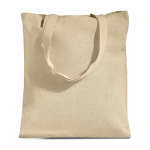 Tas van gerecycled katoen en plastic met bodemvouw 140 g/m² kleur lichtgeel