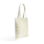 Zachte ribfluwelen tas met lang hengsel en retrostijl 190 g/m² kleur beige