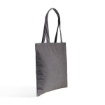 Zachte ribfluwelen tas met lang hengsel en retrostijl 190 g/m² kleur lichtgrijs