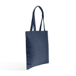 Zachte ribfluwelen tas met lang hengsel en retrostijl 190 g/m² kleur petrol blauw