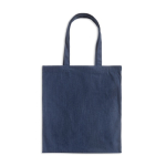 Zachte ribfluwelen tas met lang hengsel en retrostijl 190 g/m² kleur petrol blauw