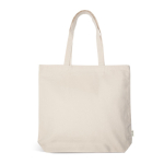 Tas van gerecycled katoencanvas met binnenvak 310 g/m² kleur beige
