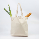 Tas van gerecycled katoencanvas met binnenvak 310 g/m² kleur beige