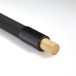Gerecyclede aluminium pen met antistressmechanisme, zwarte inkt kleur zwart