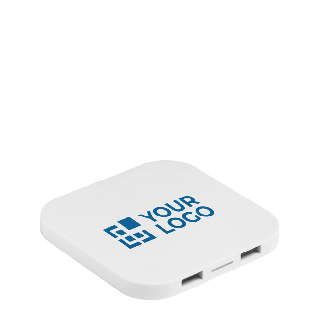 Vierkante mobiele draadloze oplader met logo ChargePad