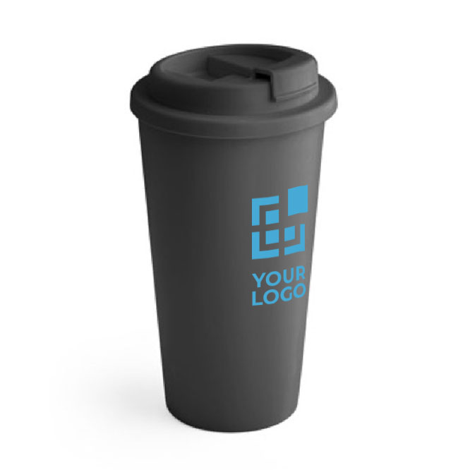 Dubbelwandige plastic koffiebeker bedrukken 500ml Large