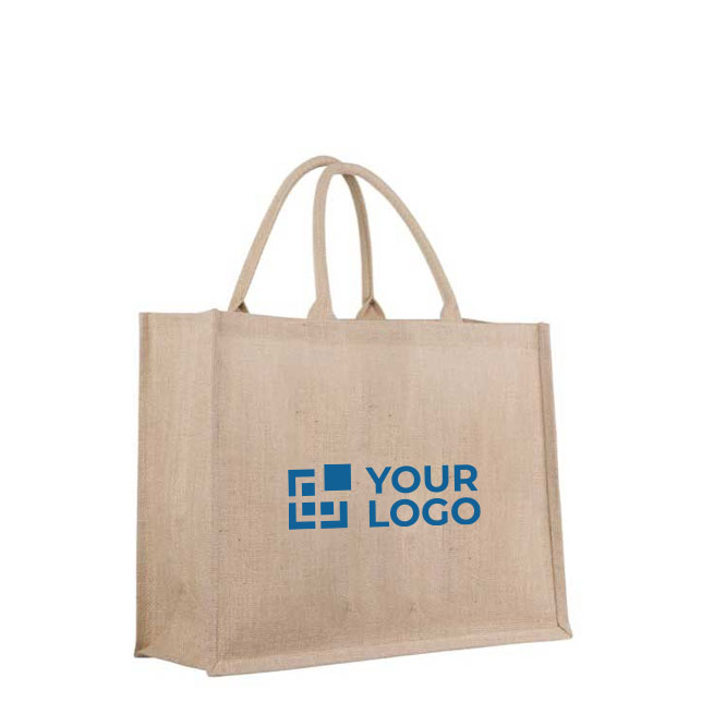Gepersonaliseerde jute tas met gelamineerde binnenkant Jute Shop