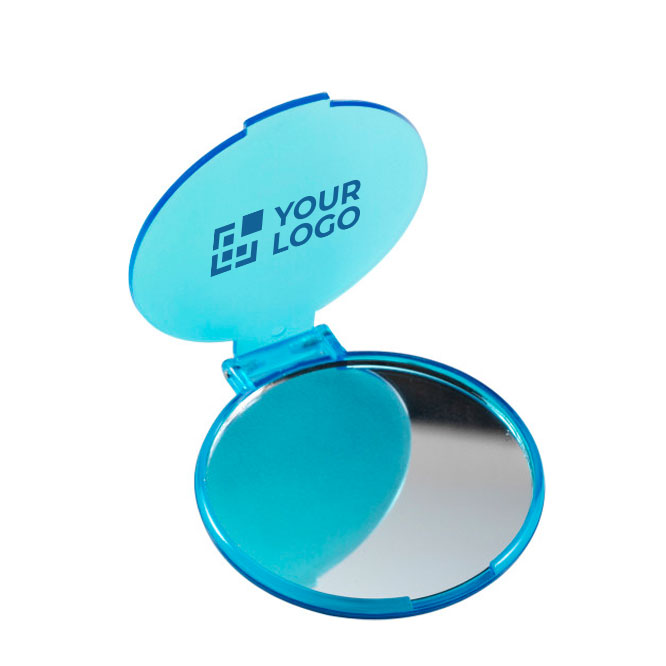 Voordelige plastic reclame spiegel met logo BasicStyle