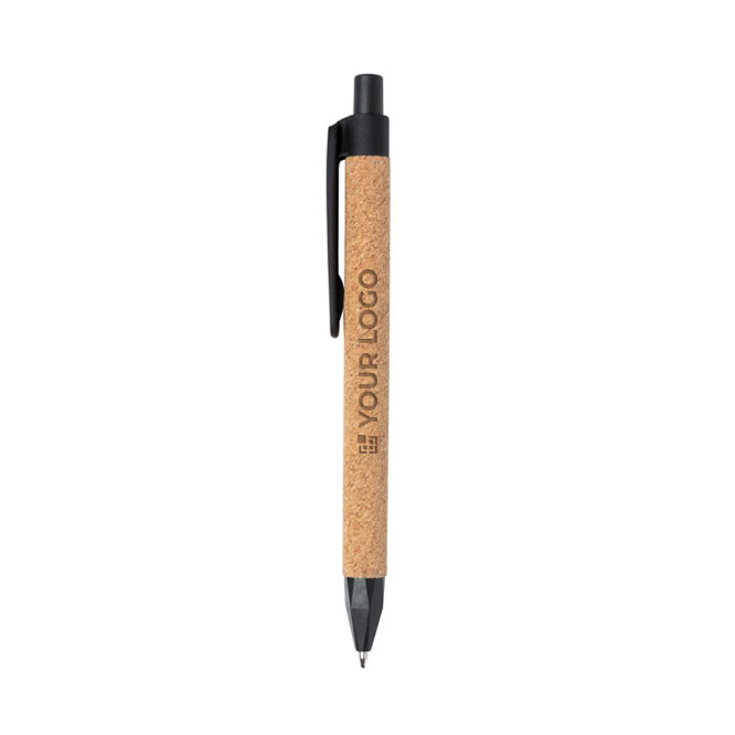 Duurzame kurken tarwestrovezel pen bedrukken blauwe inkt Straw Fiber