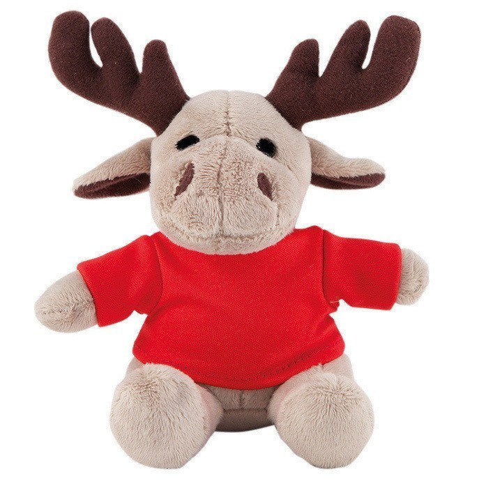 Rendier knuffel met logo op t-shirt Rudolph