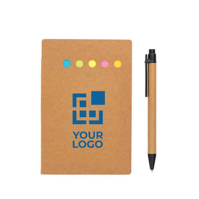 Notitieblokset met vellen en stickers en pen Bloc Circles
