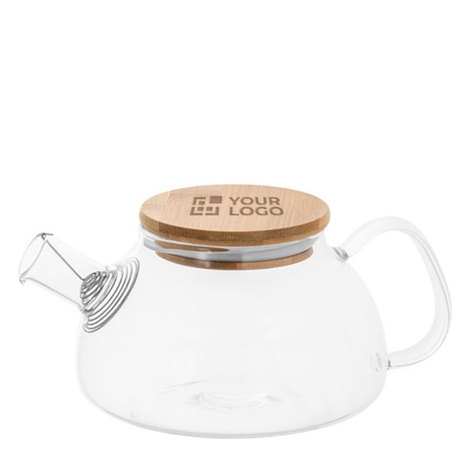 Glazen theepot met bamboe deksel 750ml Nordik