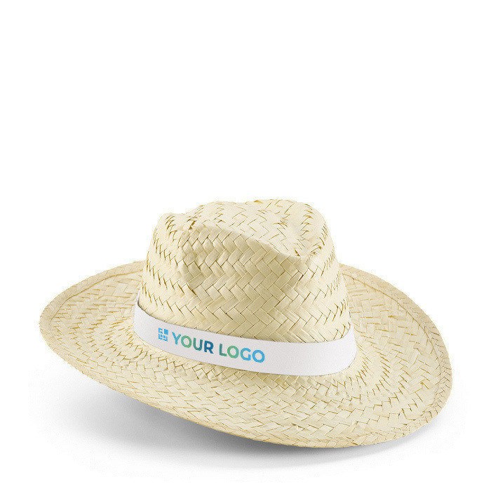 Strohoed met lint bedrukken Beachtime Sublim