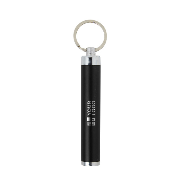 Sleutelhanger met lampje en kleurrijke cilindrische vorm Logolight