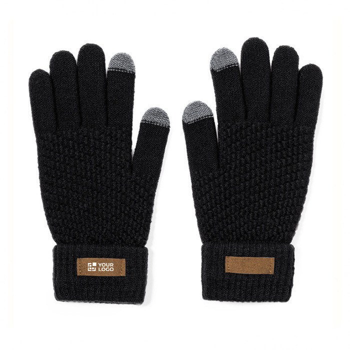 Tactiele RPET-handschoenen met logo printlabel Winter