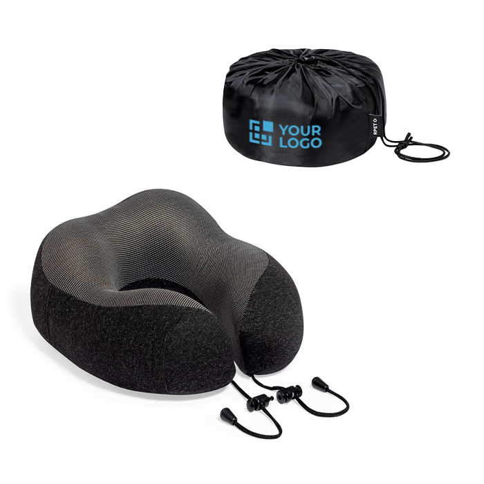 Reiskussen inclusief verstelbare RPET polyester tas met logo Confort