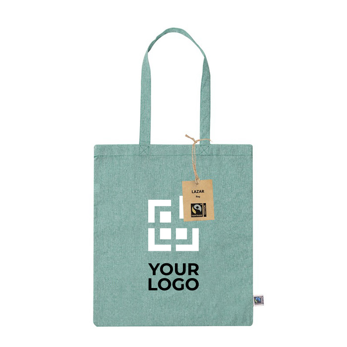 Fair-Trade gecertificeerde tas met lange hengsels 120 g/m2