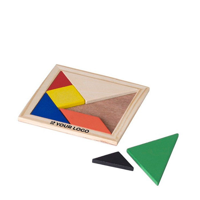 Kleurrijke houten tangram puzzel om cadeau te geven Shape