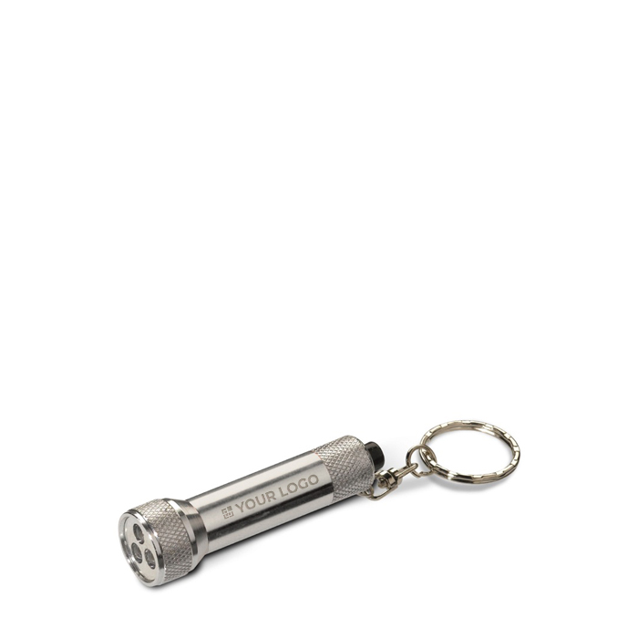 Originele aluminium sleutelhanger met lampje bedrukken Minilight